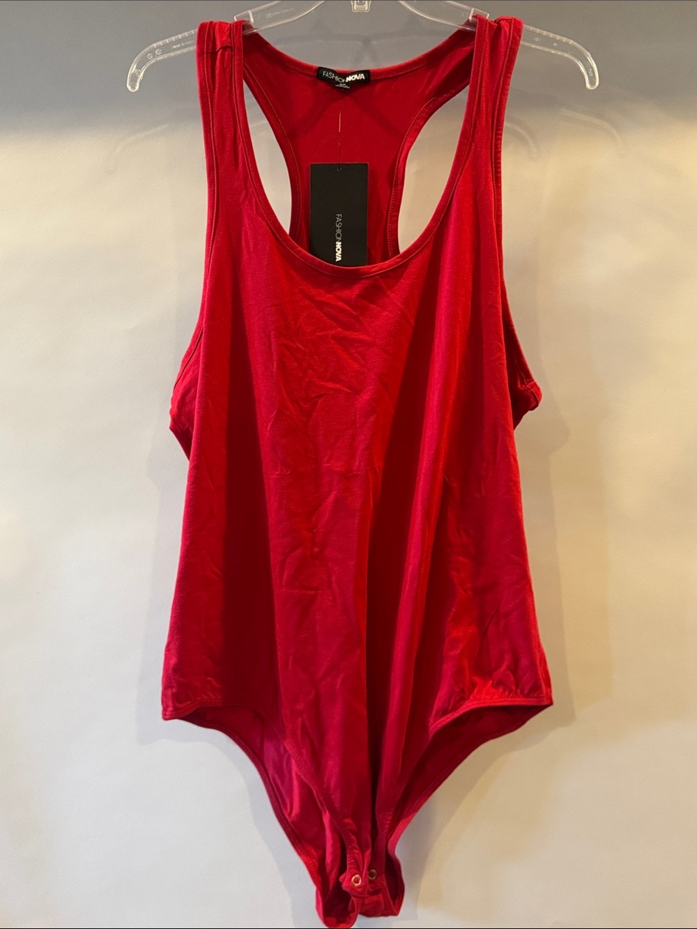Fashion Nova Red Racerback Bodysuit